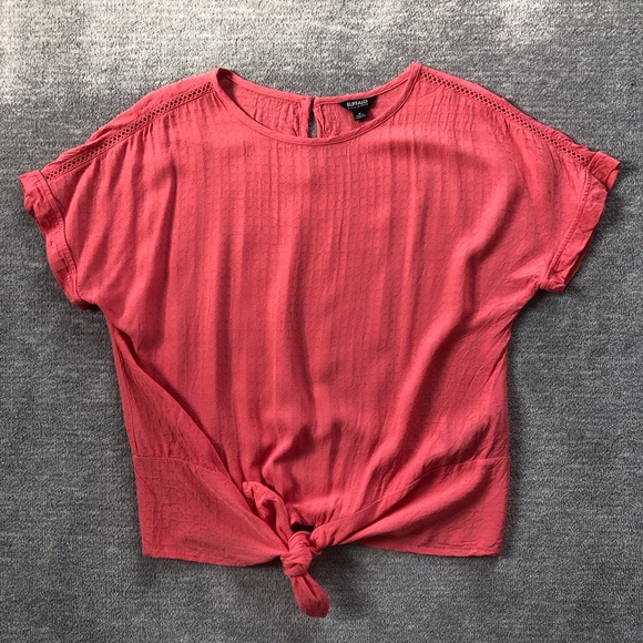 Buffalo David Bitton Coral Tie-Front Top - Picture 3 of 6